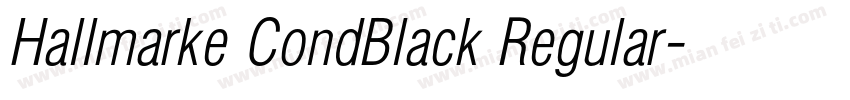 Hallmarke CondBlack Regular字体转换